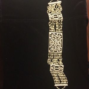 Crystal and pearls choker necklace